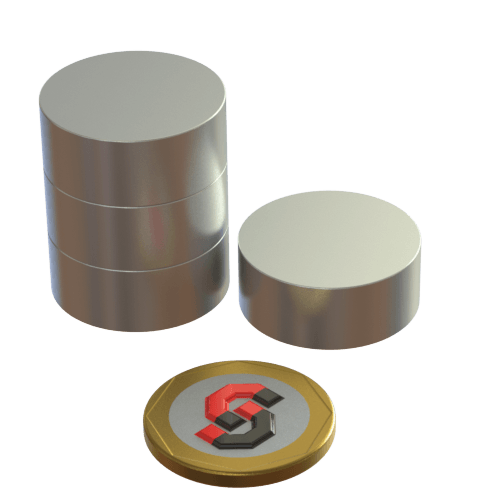 N52 Neodymium magnet disc : 25mm OD x 10mm T - Supreme Magnets