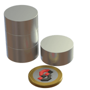 N52 Neodymium magnet disc : 25mm OD x 12mm T