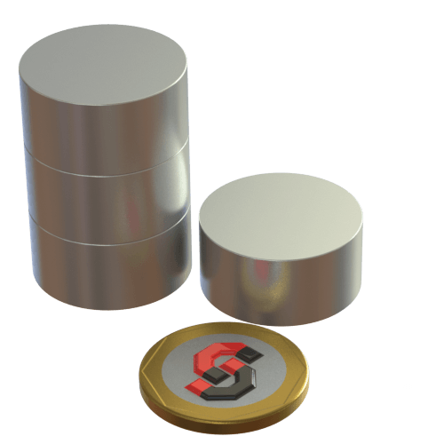 N52 Neodymium magnet disc : 25mm OD x 12mm T - Supreme Magnets