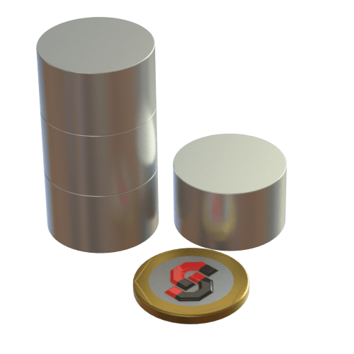N52 Neodymium magnet disc : 25mm OD x 15mm T - The Quaint Magnet Shop