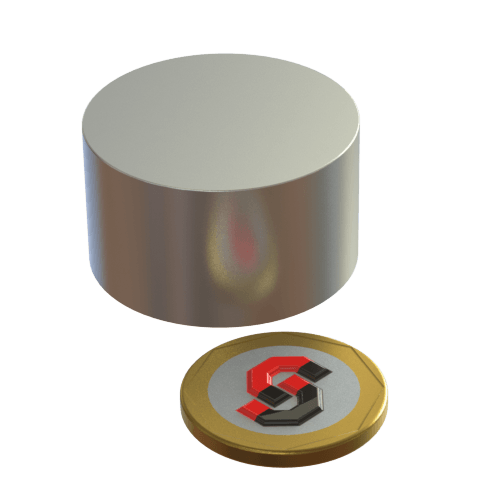 N52 Neodymium magnet disc : 35mm OD x 20mm T - Supreme Magnets