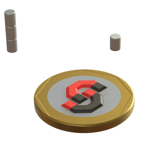 N52 Neodymium magnet disc : 3mm OD x 4mm T - The Quaint Magnet Shop
