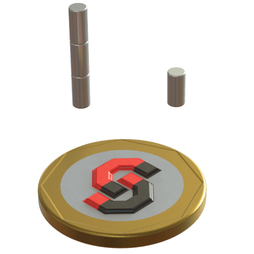 N52 Neodymium magnet disc : 3mm OD x 6mm T - Supreme Magnets