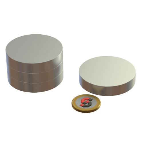 N52 Neodymium magnet disc : 50mm OD x 10mm T - Supreme Magnets