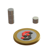 N52 Neodymium magnet disc : 6mm OD x 5mm T