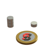 N52 Neodymium magnet disc : 8mm OD x 4mm T