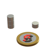 N52 Neodymium magnet disc : 8mm OD x 5mm T