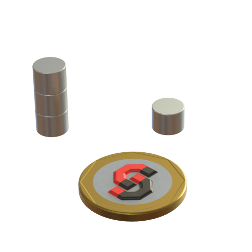 N52 Neodymium magnet disc : 8mm OD x 6mm T - Supreme Magnets