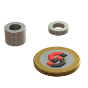 Strong Rare Earth N52 Neodymium Magnet Ring 12mm OD x 7mm ID x 3mm H at The Quaint Magnet Shop of Supreme Magnets