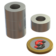 Strong rare Earth N52 Neodymium Magnet Ring 20mm OD x 10mm ID x 10mm H -The Quaint Magnet Shop of Supreme Magnets