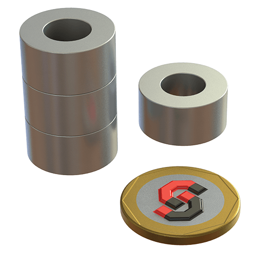 N52 Neodymium magnet ring : 20mm OD x 10mm ID x 10mm T - Supreme Magnets