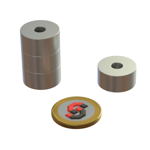 N52 Neodymium magnet ring : 20mm OD x 6mm ID x 10mm T - Supreme Magnets