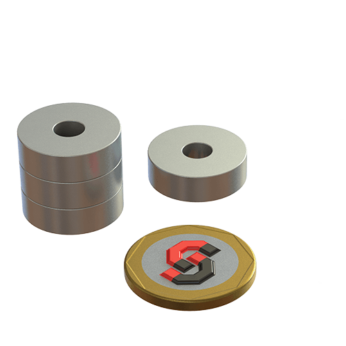 N52 Neodymium magnet ring : 20mm OD x 6mm ID x 6mm T - Supreme Magnets