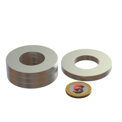 N52 Neodymium magnet ring : 50mm OD x 25mm ID x 6mm T - Supreme Magnets