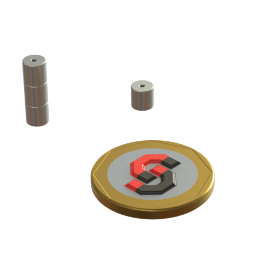 N52 Neodymium magnet ring : 5mm OD x 1mm ID x 5mm T - Supreme Magnets