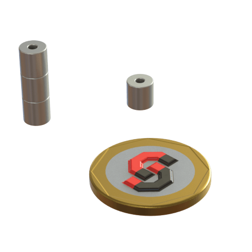 N52 Neodymium magnet ring : 6mm OD x 3mm ID x 6mm T - Supreme Magnets